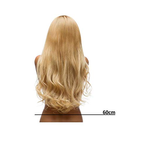 hair2heart Premium Extensions Echthaar Bondings Gewellt - 50 Strähnen 1g 60cm 9/31 lichtblond Gold A