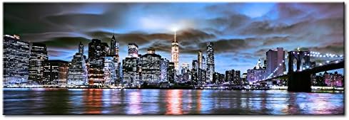 murando - Wandbilder XXL New York 90x30 cm 1 tlg - Wand Deko Vlies Leinwand Bilder Gross Wanddeko Wo