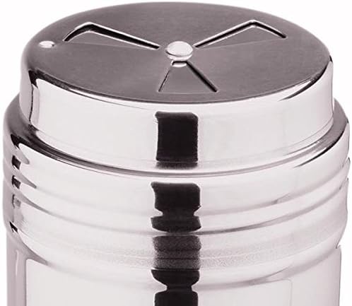 Grosser Gewürzstreuer Rub-Streuer 400 ml, 3 verschiedene Lochungen aus Edelstahl