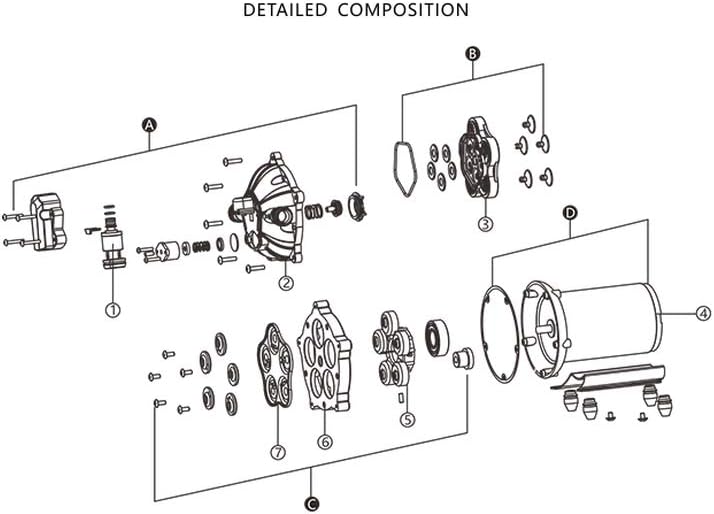 SEAFLO Membranpumpe der Serie 55-12V DC, 5,5 GPM, 60 PSI mit