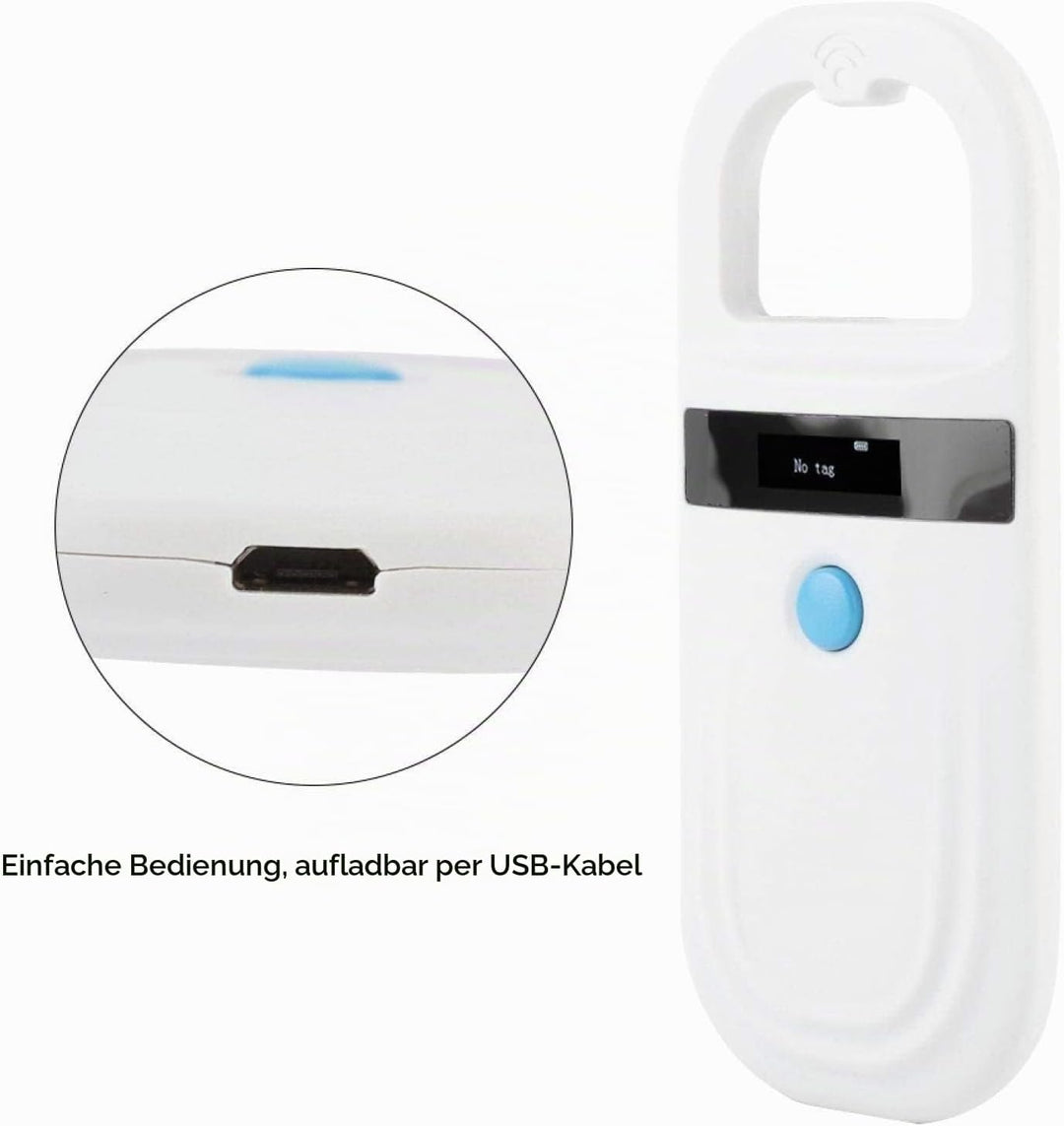Haustier ID Leser, Wiederaufladbare Haustier Microchip Scanner Haustier Chip ID Scanner Tier Handhel
