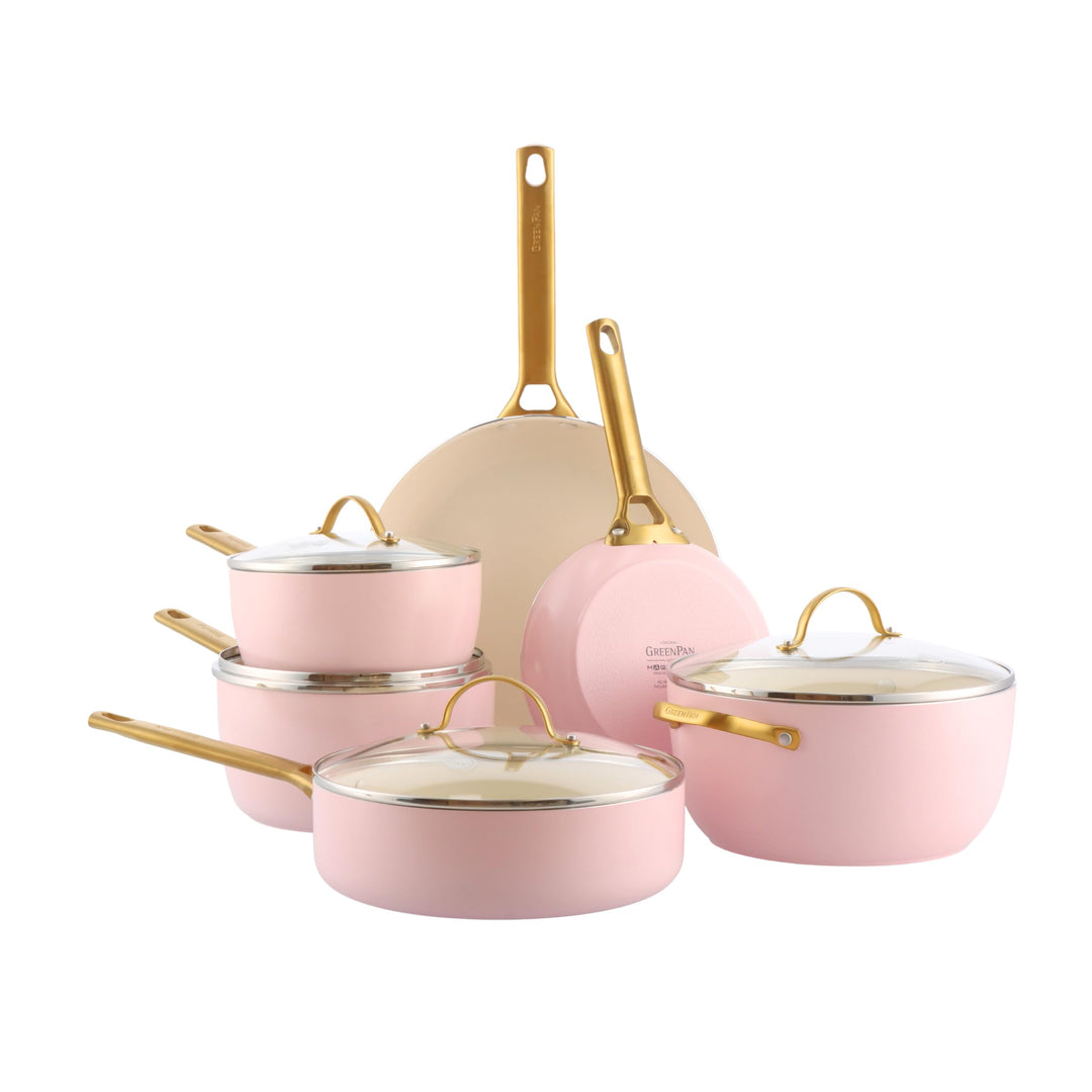 GreenPan Reserve Harteloxiertes Gesundes Keramische Antihaft-Kochgeschirr Set,10 Teile,Inklusive Bra