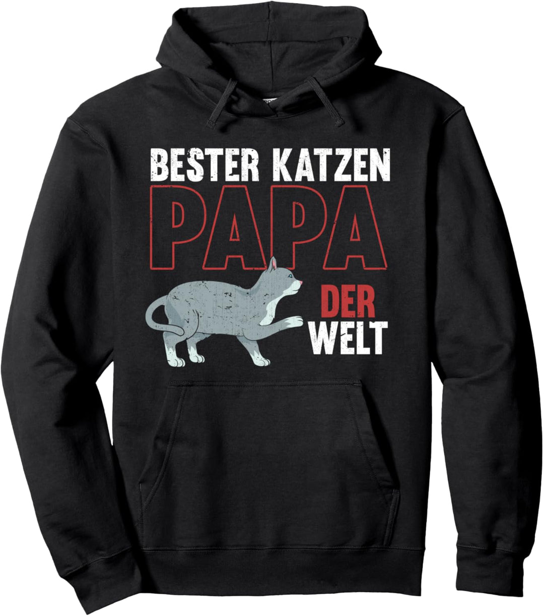 Bester Katzen Papa der Welt Haustier Vatertag Katze Pullover Hoodie