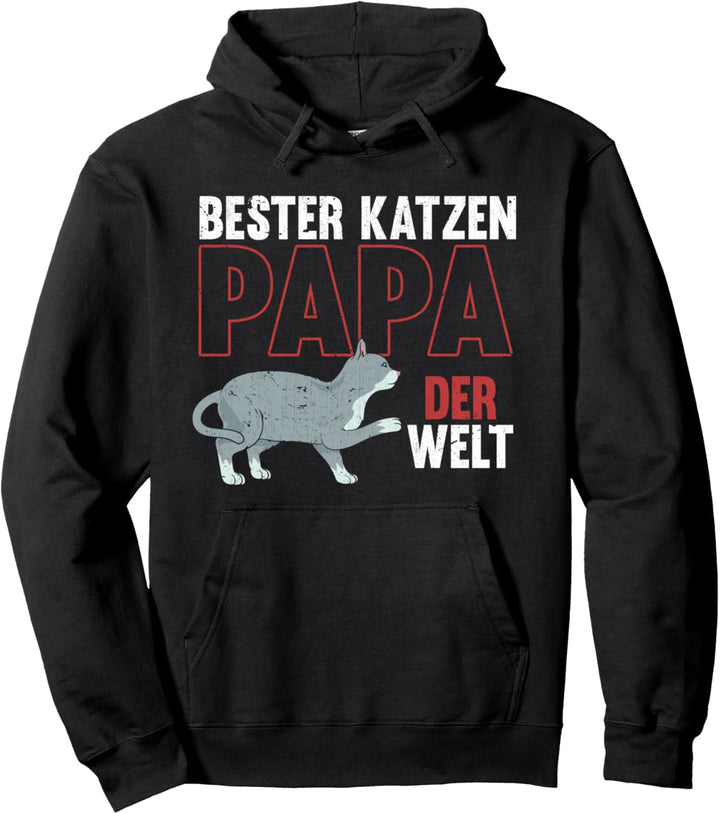Bester Katzen Papa der Welt Haustier Vatertag Katze Pullover Hoodie