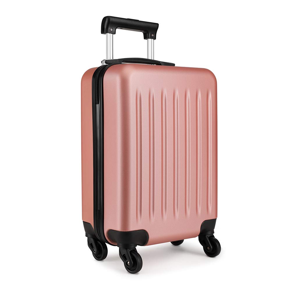 KONO Koffer Reisekoffer Gross Trolley Hartschale ABS Gepäck 4 Rollen Spinner Rollenkoffer (Nude, Gro