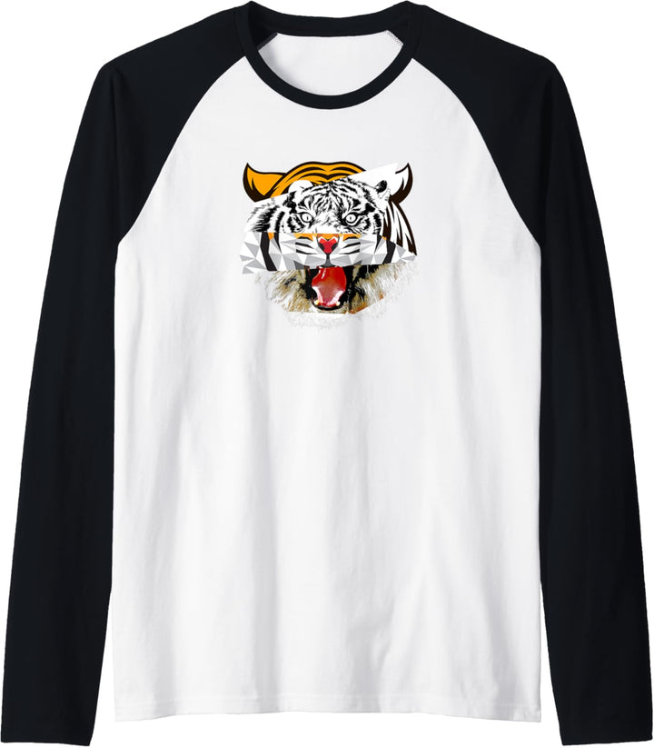 Tiger-Collage Raglan