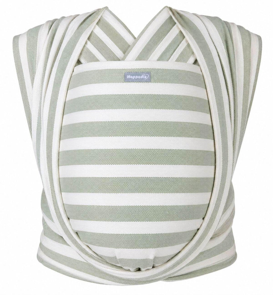 Hoppediz Gewebtes Babytragetuch ab Geburt, Matcha Latte 4,60 m | Ergonomisches Tragetuch für Neugebo
