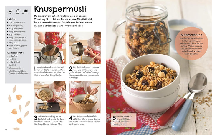 Die Kochschule für Kids: 150 superleckere Rezepte. Schritt für Schritt Kochen und Backen lernen für