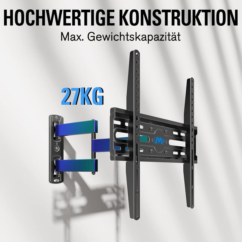 TV Wandhalterung Schwenkbar Neigbar Ausziehbar, Fernseher Wandhalterung für 26-60 Zoll Flach & Curve