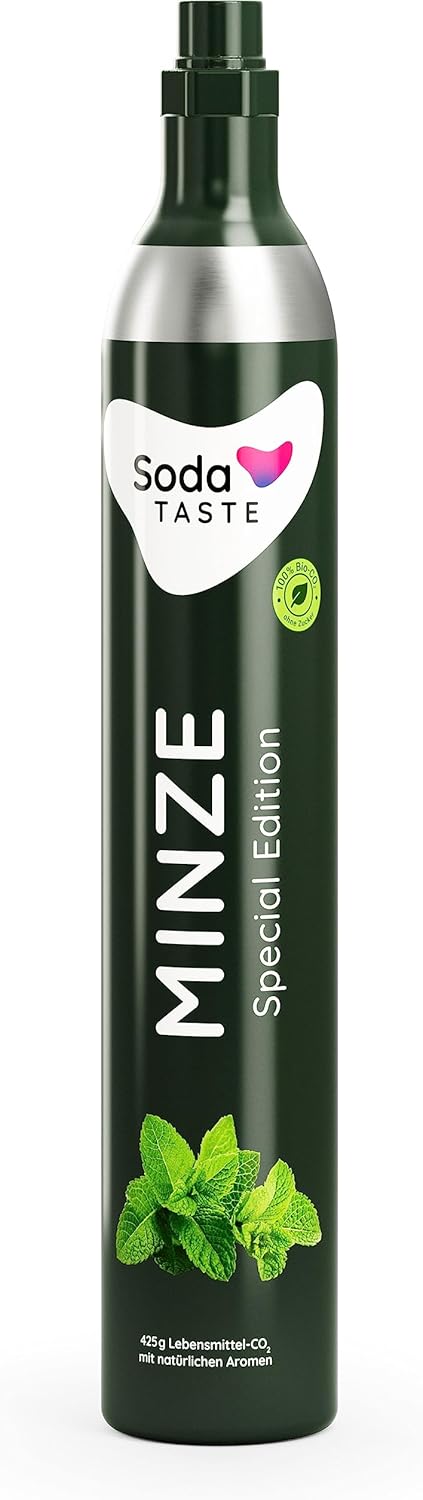 SodaTASTE CO2-Tauschzylinder (Refill) für Wassersprudler, mit natürlichem Limetten-Aroma, ohne Sirup