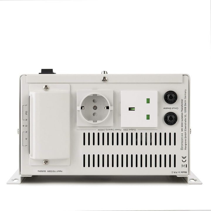 Bronson++ MII 3000 Trenntransformator Trenntrafo 3000 Watt - In: 110V/230V - Out: 230V, 3000 Watt