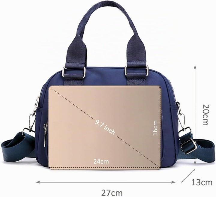 NICOLE &amp; DORIS Handtasche Messenger Bag Damen Casual Schultertasche Nylon Wasserdicht Leichte Umhäng
