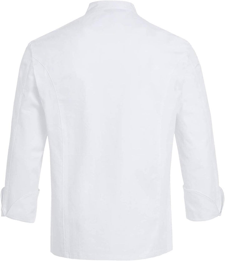 GREIFF Gastro Moda Herren Cuisine Basic Kochjacke Regular Fit Schwarz Modell 5566 S Weiss, S Weiss
