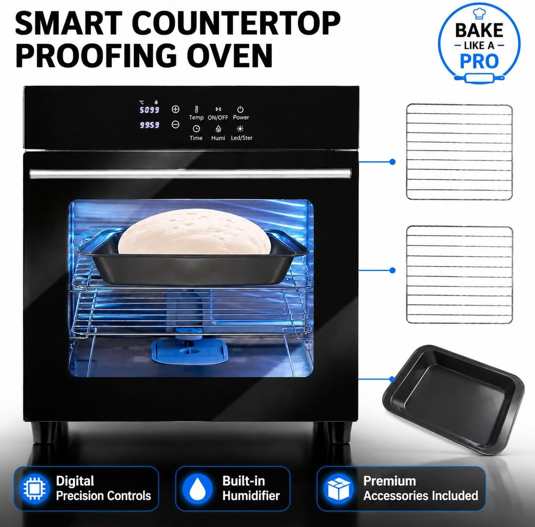 Brot Gärbox Sauerteig, Brot Gärschrank mit Heizung, 38L Elektrischer Gärbox mit Präziser Temperatur,