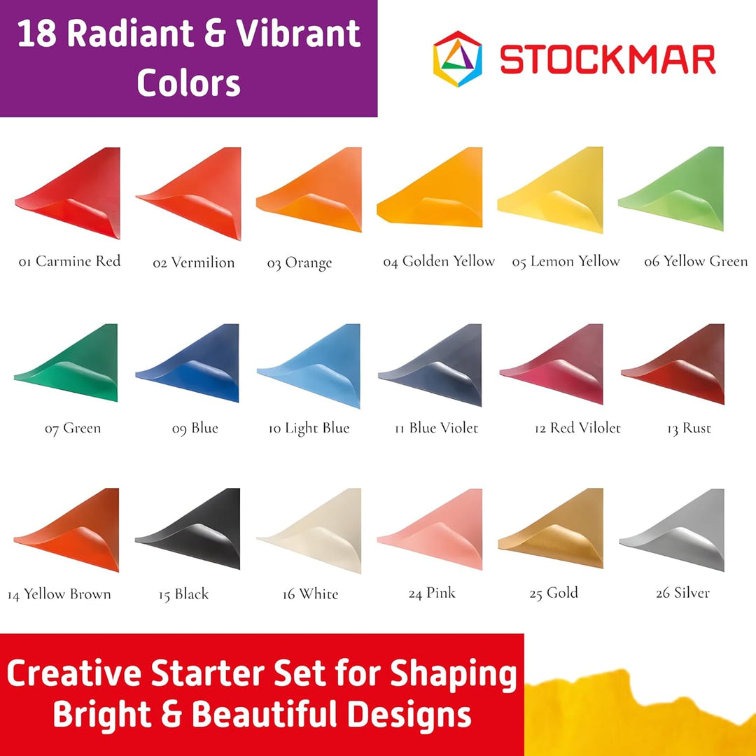 Stockmar Wachsfolien 20 x 10 cm - 18 Farben sortiert