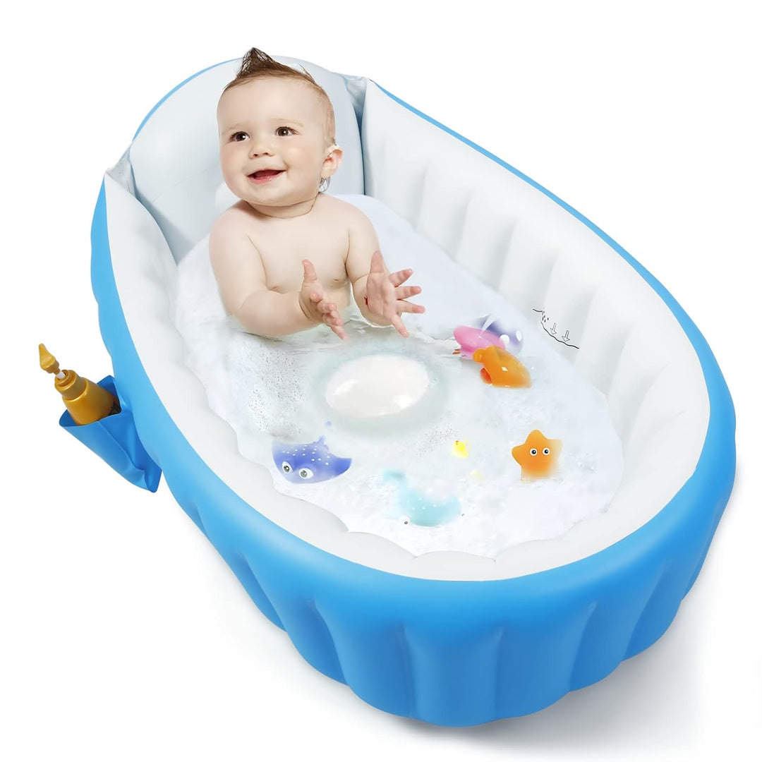 PandaEar Aufblasbare Baby Badewanne, Säuglings Kinder Badewanne mit Luftpumpe, Reise Tragbare Badewa