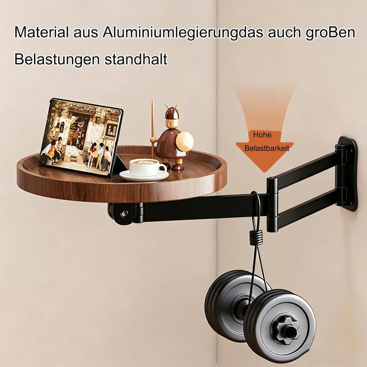 Wandtisch Klappbar Balkontisch Hängend Klapptisch Wand Rund | Um 180 Grad Drehbares Wandregal Platzs