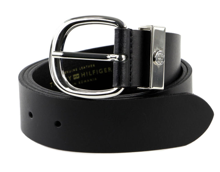 Tommy Hilfiger Basic Oval Buckle Belt 3.5 W95 Black