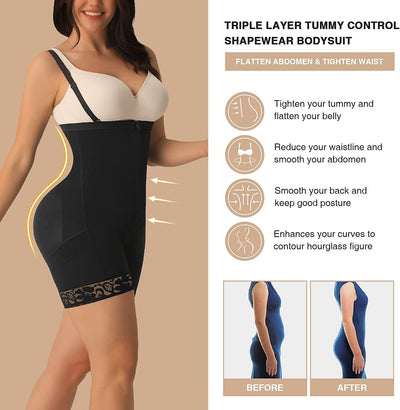 FeelinGirl Miederhose Stark Formend Hohe Taille Shaping Hose Bauchweg für Damen Shapewear mit Abnehm