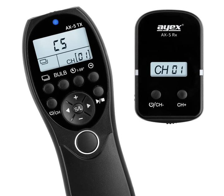 ayex Funk Timer-Fernauslöser AX-5, Kompatibel mit Canon (N3) z.B. EOS R5 1D X Mark II 5D Mark IV 5DS