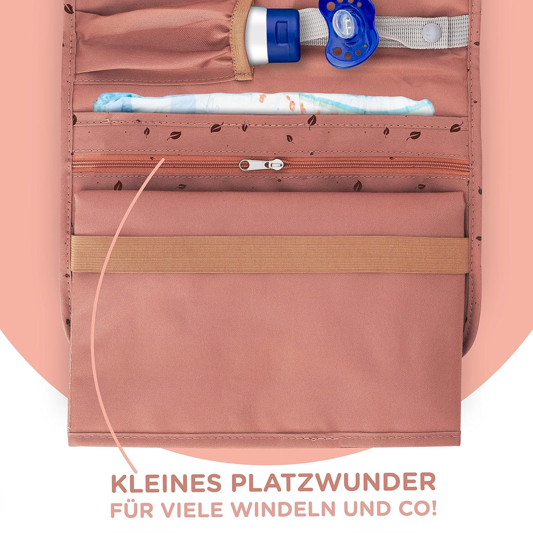 Jubi® Baby Windeltasche mit Wickelunterlage für unterwegs mit extra viel Platz - Kleine Wickeltasche