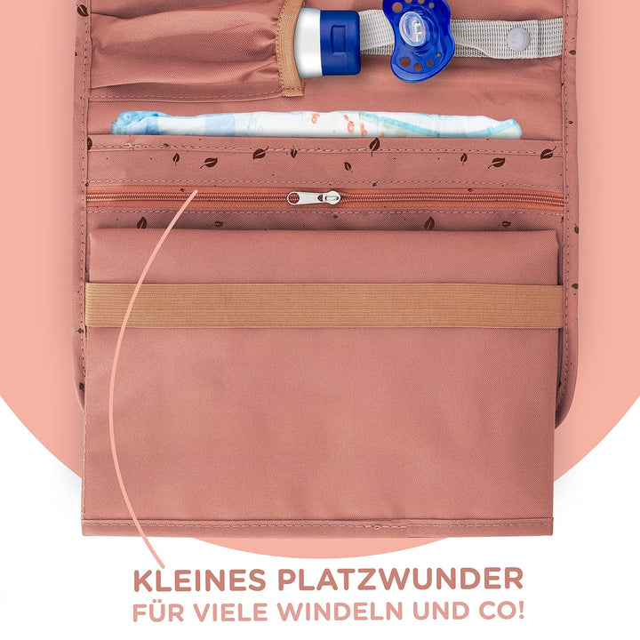 Jubi® Baby Windeltasche mit Wickelunterlage für unterwegs mit extra viel Platz - Kleine Wickeltasche