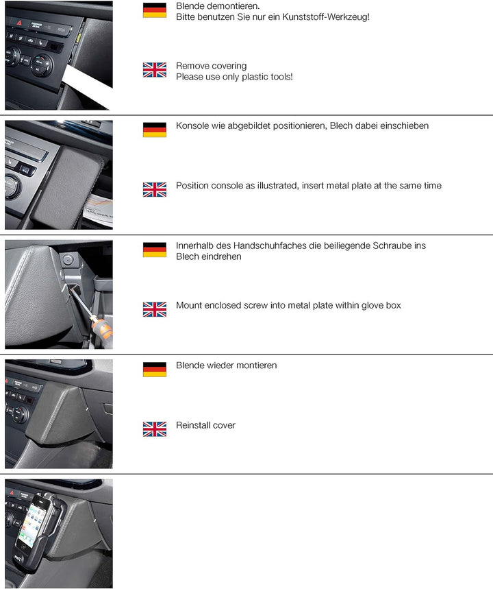 KUDA 079105 Halterung Kunstleder schwarz für Seat Leon III ab 2013, 079105