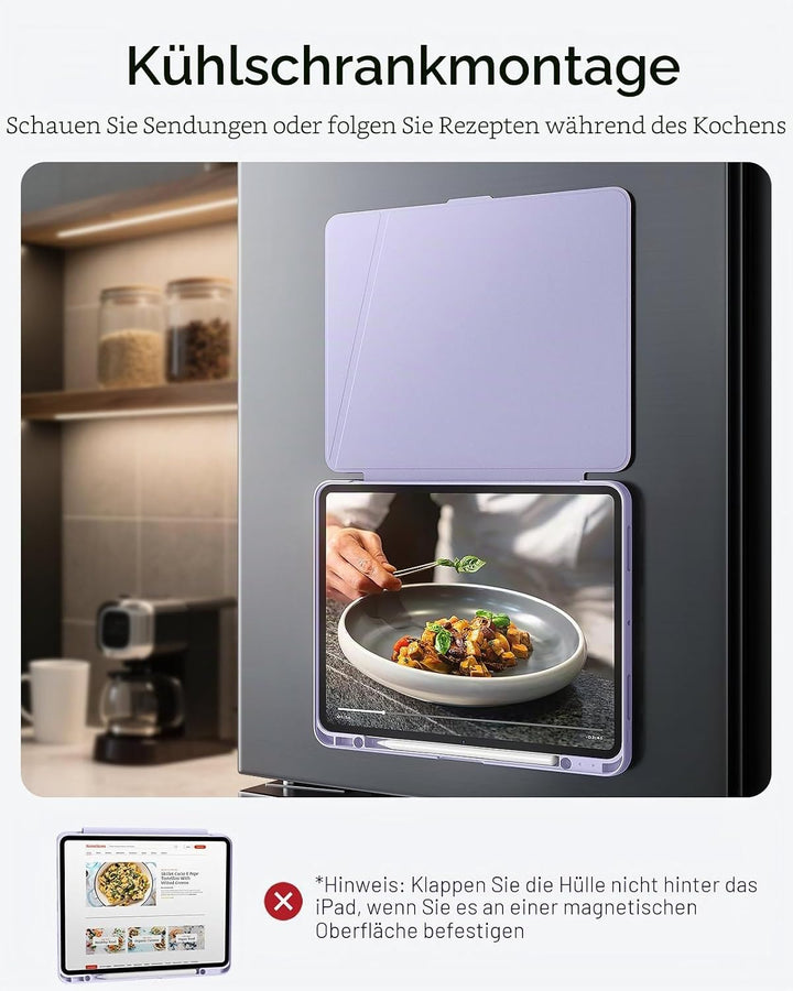 ESR für iPad Pro 13 Zoll Hülle (M5/M4) 2025/2024, Vertikaler Ständer, Multi-Winkel, Ultra-stabile Hü