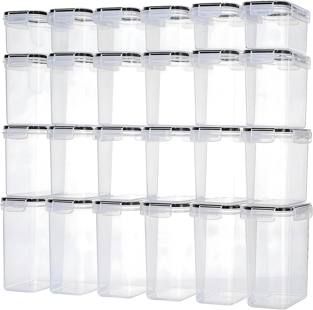 Mavivegue Vorratsdosen mit Deckel Luftdicht,BPA-frei, 24er Set Aufbewahrungsbox Küchen für Mehl, Zuc