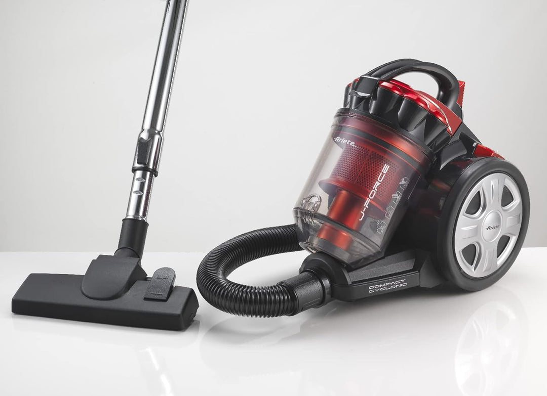 Ariete 2753 J-Force – Beutelloser Staubsauger, Multi-Zyklon-Technologie, HEPA-Filter, dreifache Klas