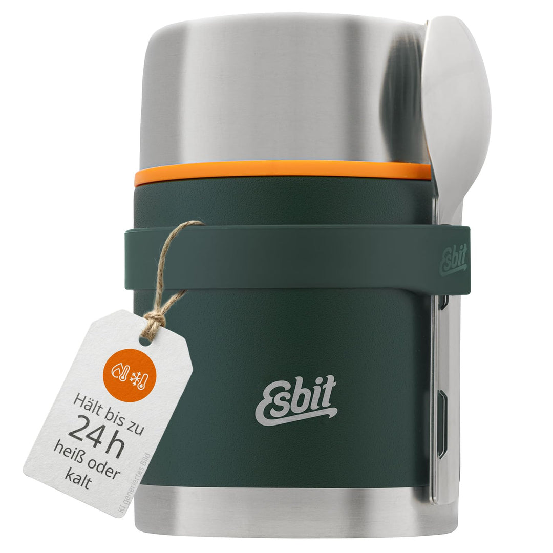 Esbit Thermobehälter Classic für Speisen - Warmhaltebehälter 750 ml in Forest Grün - aus Edelstahl f