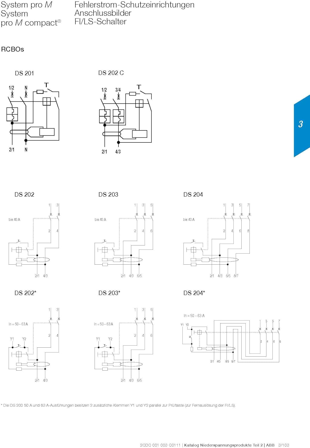 ABB FI-Schutzschalter mit Sicherungsautomat FI/LS (RCBO) Typ A