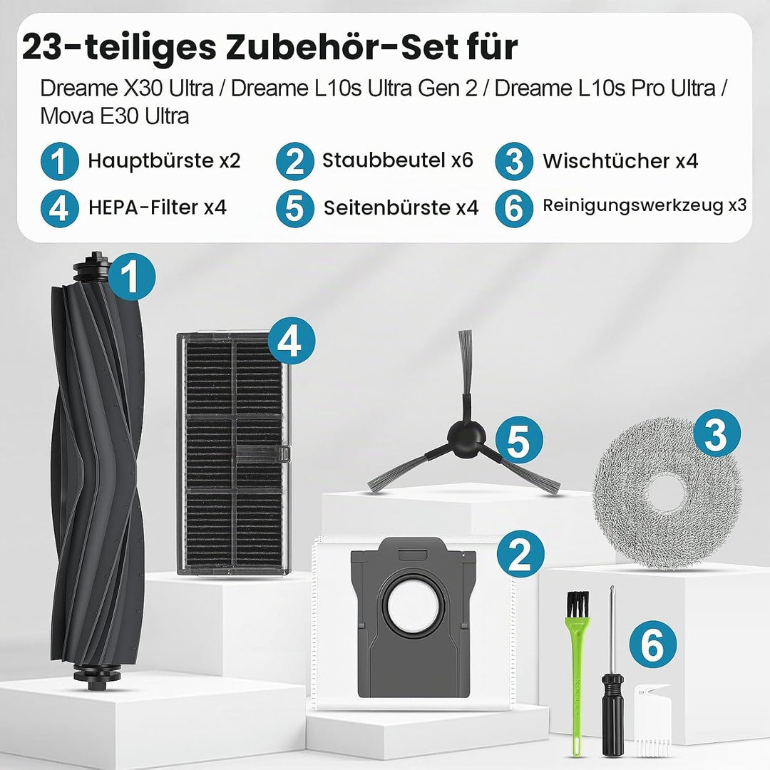 Zubehör für Dreame L10s Ultra Gen2 /L10s Pro Ultra Heat | Ersatzteile für L40 Ultra A | AE/Mova E30