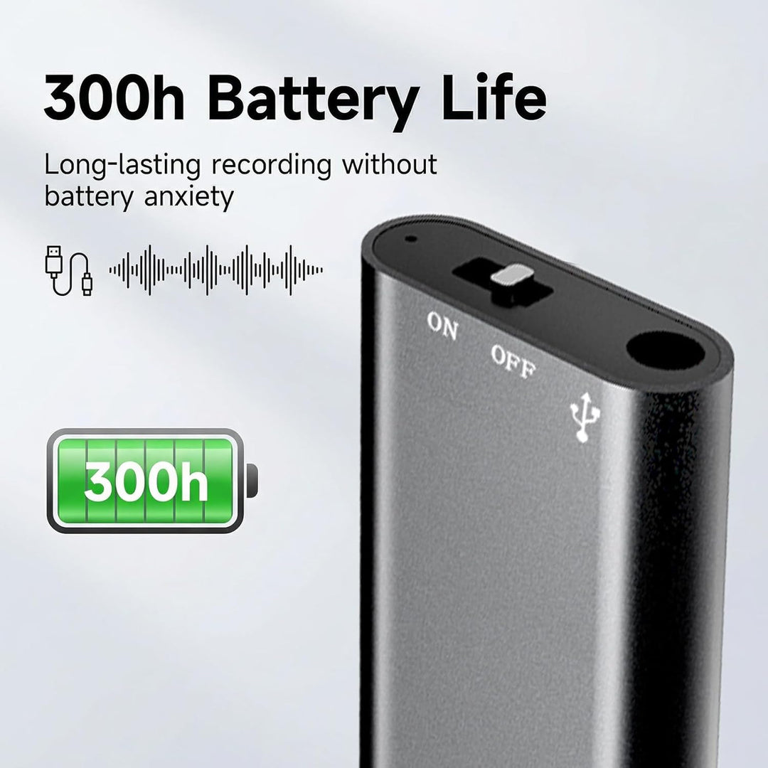Diktiergerät Mini, 16GB Audiorekorder mit Rauschunterdrückung, Aufnahmegerät mit Löschfunktion, Mini