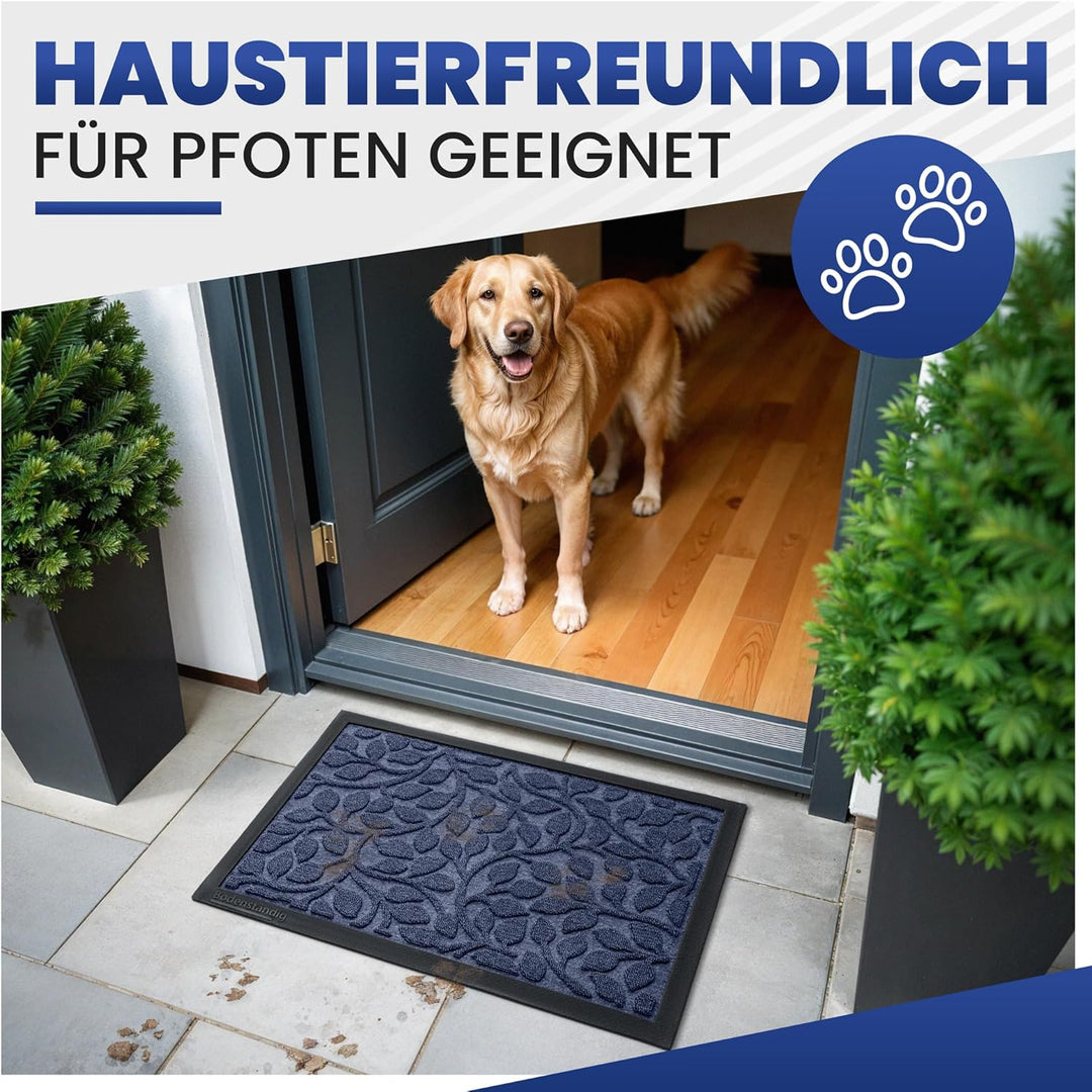 Fussmatte aussen und innen [robust] - Saubere Schuhe Dank geriffelter Oberseite - Perfekte Grösse 40