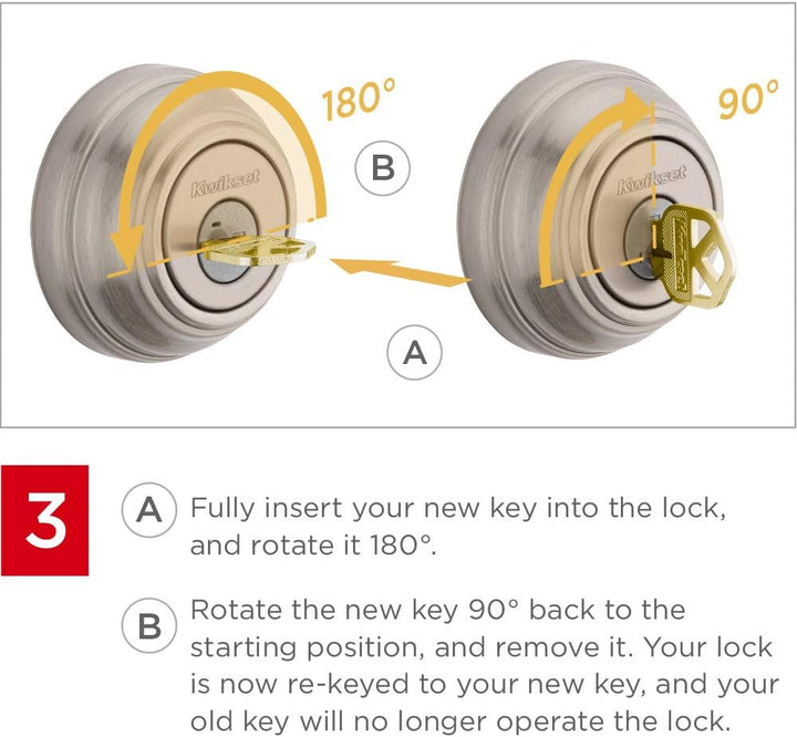 Kwikset 980 Einzylinder-Riegel mit SmartKey® in poliertem Messing Poliertes Messing, Poliertes Messi