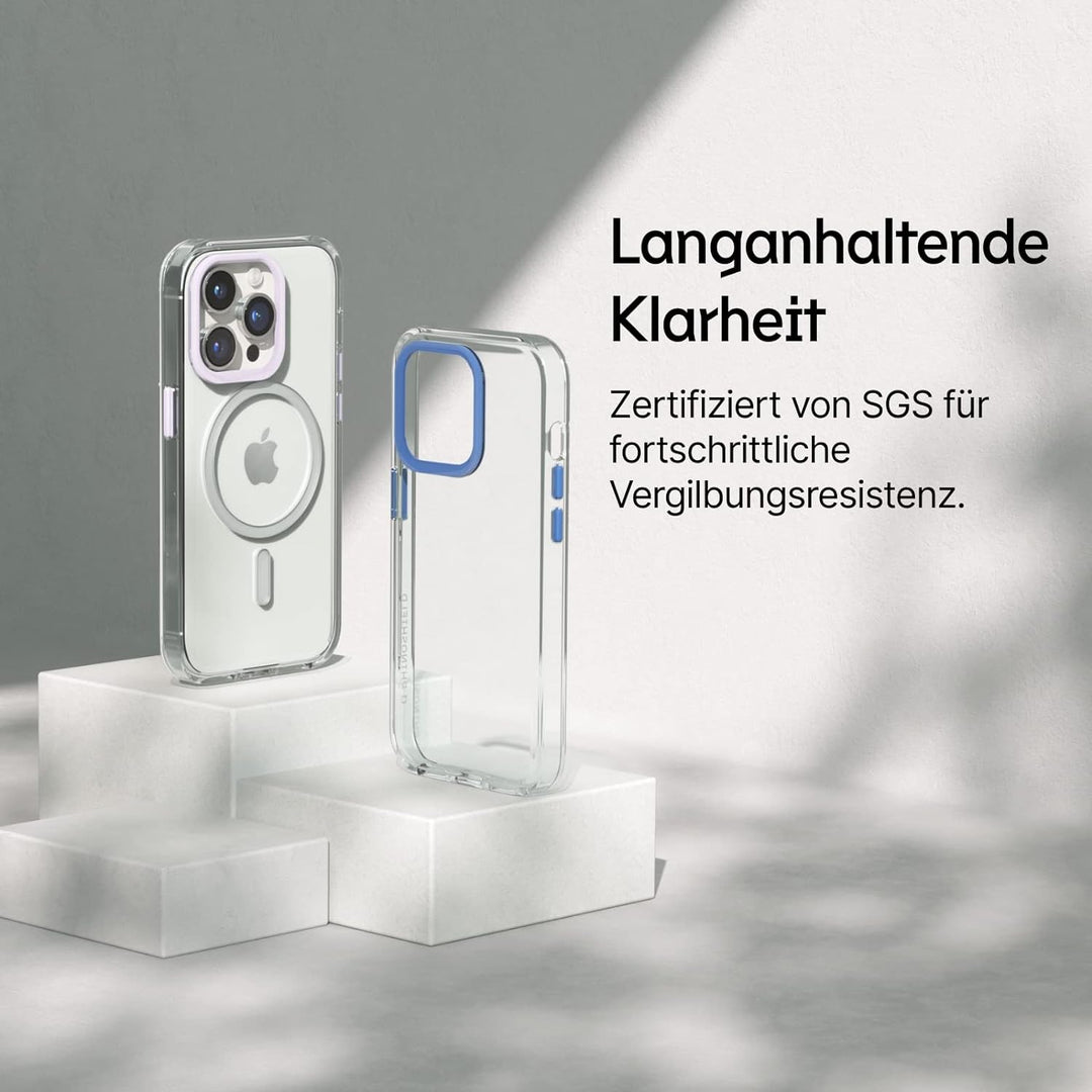 RhinoShield Clear Case kompatibel mit MagSafe für [iPhone 13 Pro Max]|Überragende Magnetstärke, Verg