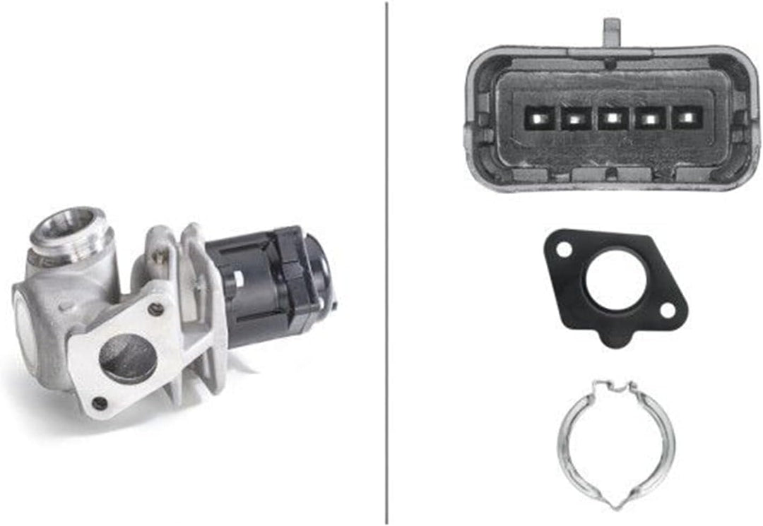 HELLA 6NU 010 171-111 AGR-Ventil - 12V - elektrisch - mit Dichtung - mit Schelle