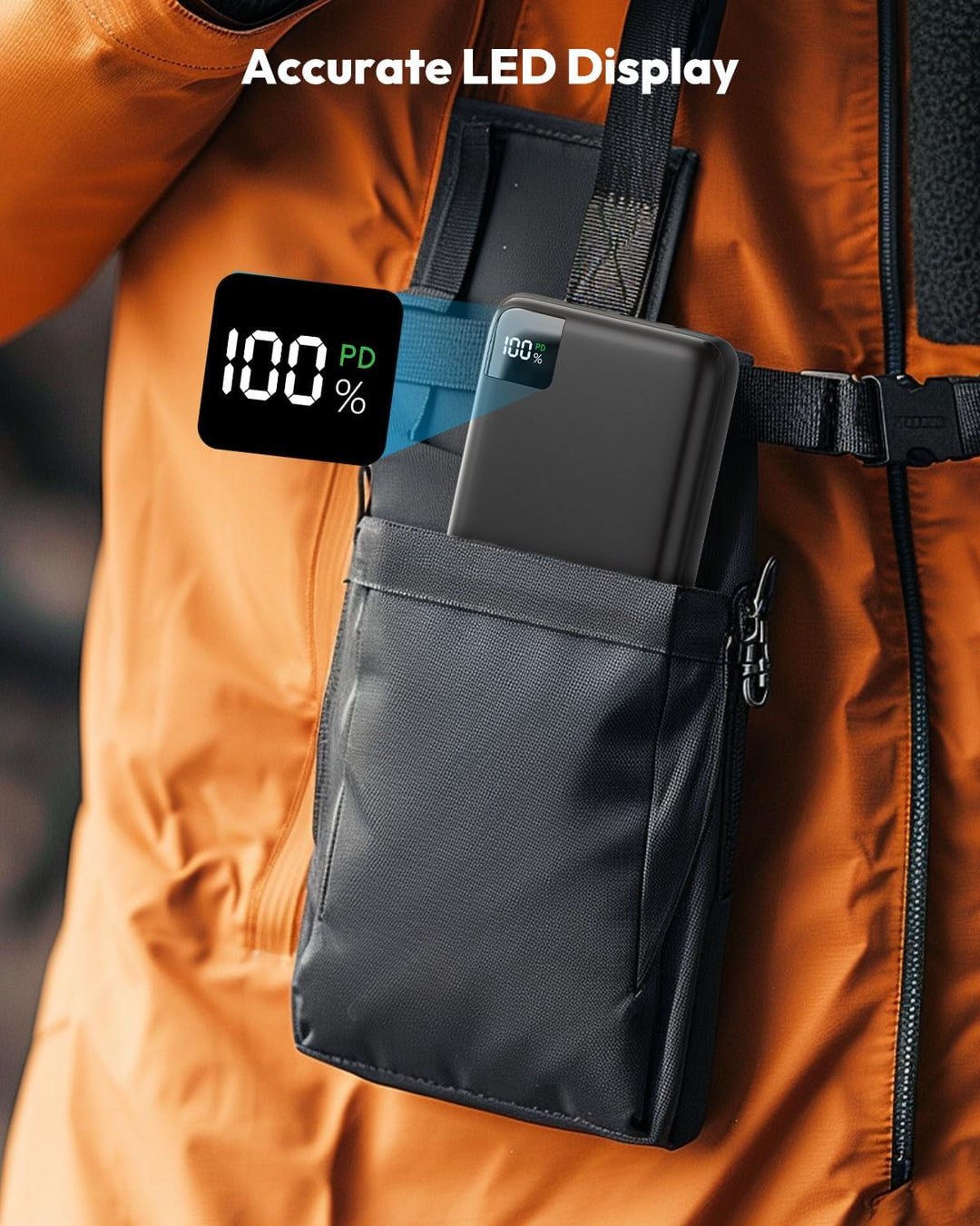 Power Bank 27000mAh Externer Akku - SOARAISE 22.5W Powerbank PD USB C Tragbares Ladegerät Akkupack m