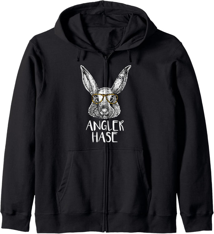 Angler Hase Ostern Osterhase Partnerlook Outfit Oster Kapuzenjacke