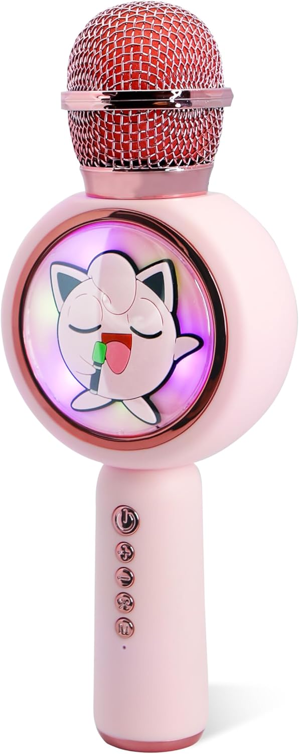 OTL Technologies Pokemon Jiggly Puff Popsing LED Light Up Wireless Karaoke Mikrofon mit Voice Change