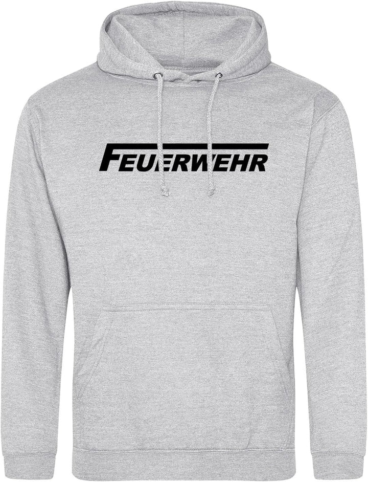 huuraa Unisex Hoodie Feuerwehr langes F Pullover Vegan Grösse S Heather Grey mit Motiv für Lebensret
