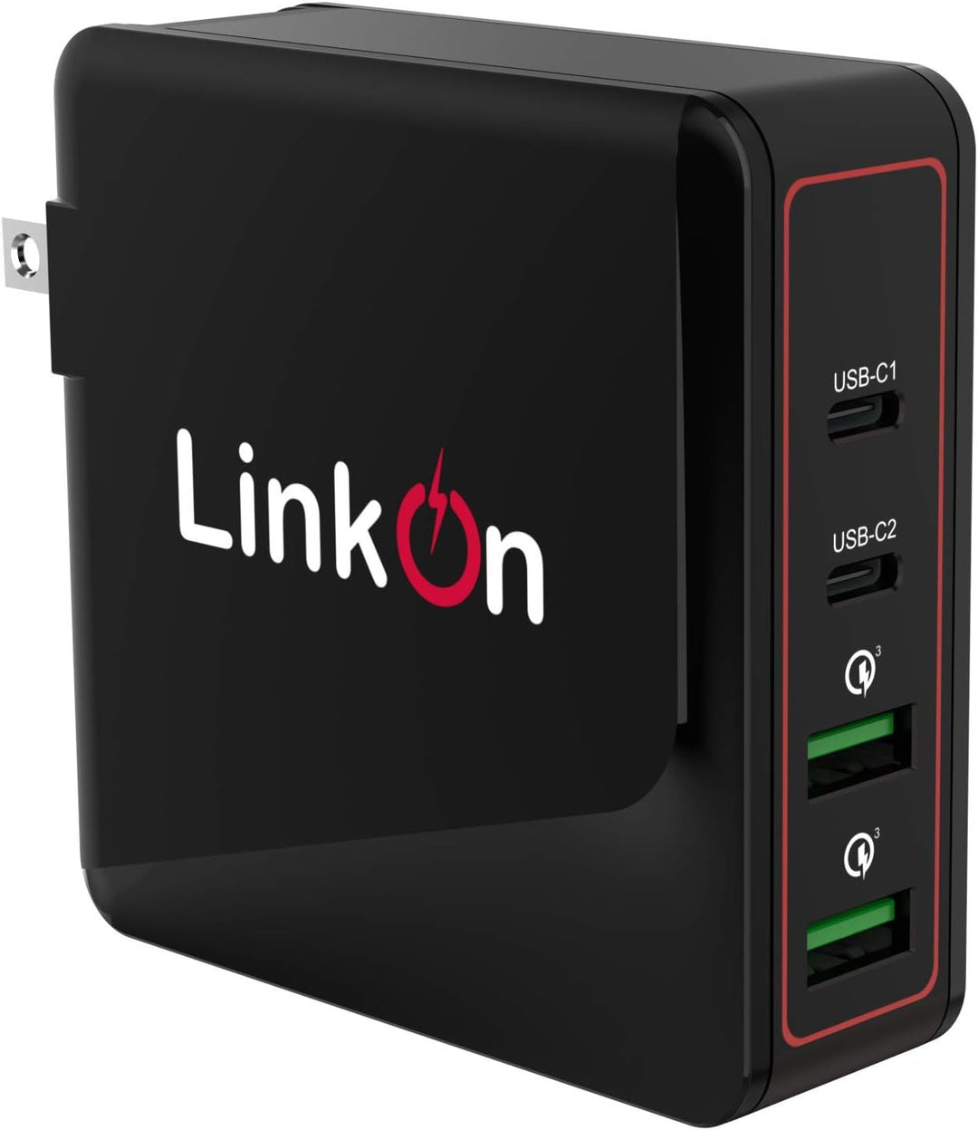 LinkOn Ganius 166W (136W Zertifiziert) Ladegerät GaN Tech Netzteil 100W USB-C PD3.0 PPS und 18W USB-