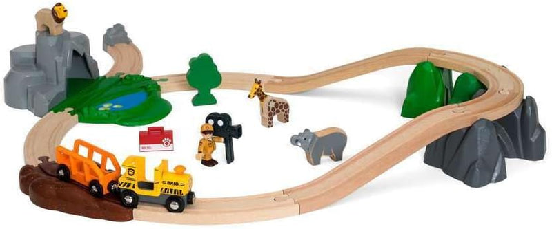 BRIO 33960 - Grosses BRIO Bahn Safari Set D Mehrfarbig