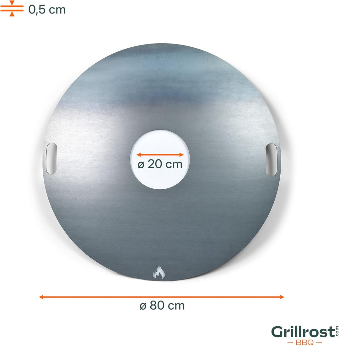 Feuerplatte | Grillring | Grillplatte | Plancha - Universalgrösse für Stahlfässer, Öltonnen Stahlton