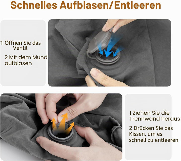 Maliton Fussstütze Flugzeug，Aufblasbare Fussstütze Kissen für Reisen Auto &amp; Zuhause &amp; Büro, Höhenver