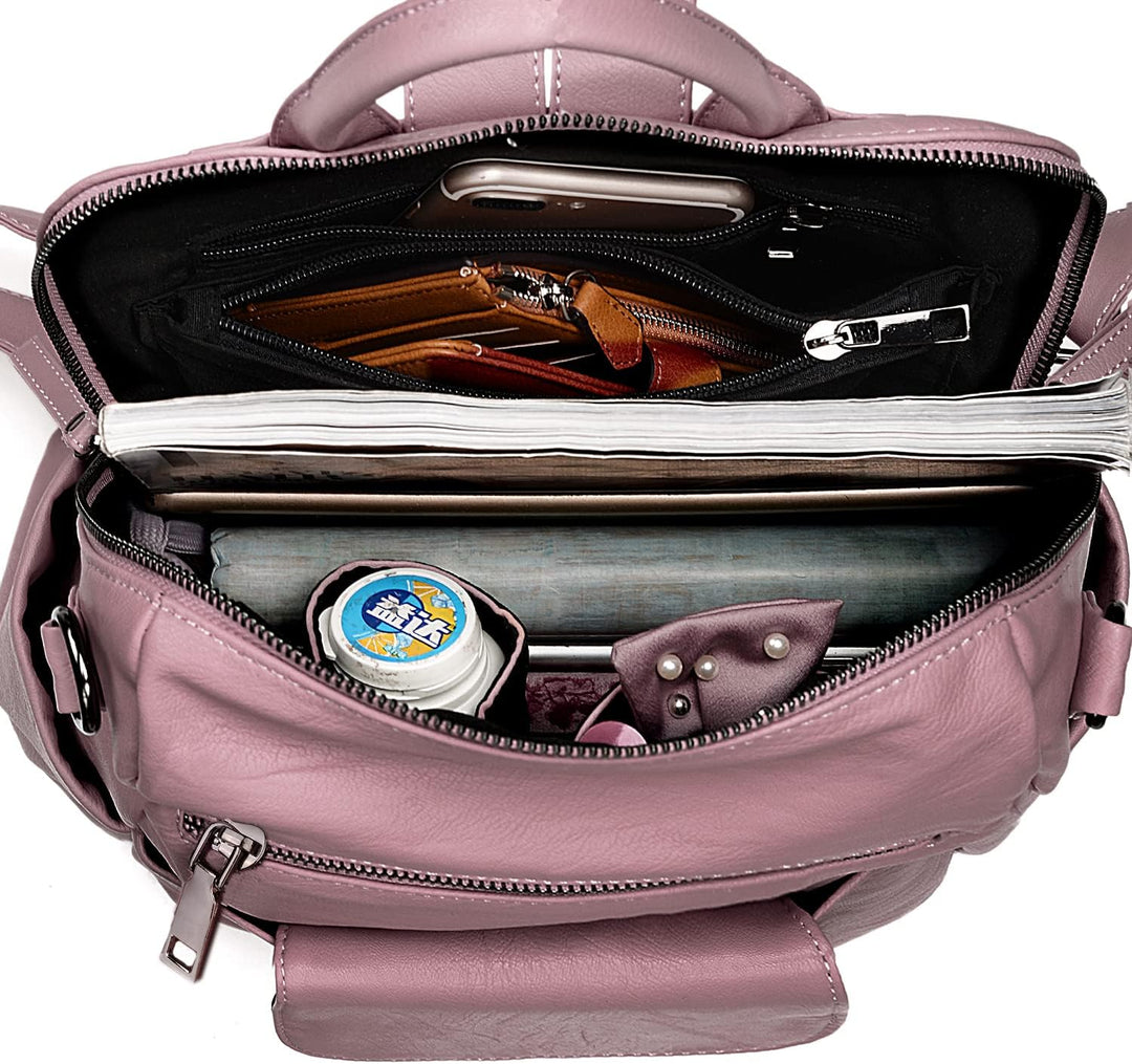 UTO Rucksack Damen Elegant mit Schultergurt Modischer Multifunktionsrucksack Schultertasche Herren P