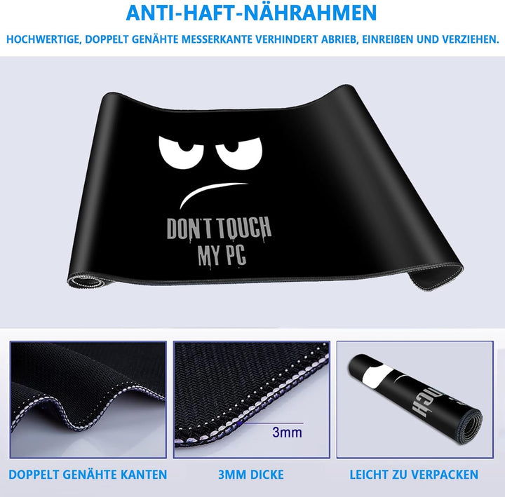 Gaming Mauspad - Mousepad 900 x 400 × 3 MM - XXL Mousepad gross mit Motiv Rutschfestem Gummiboden, v