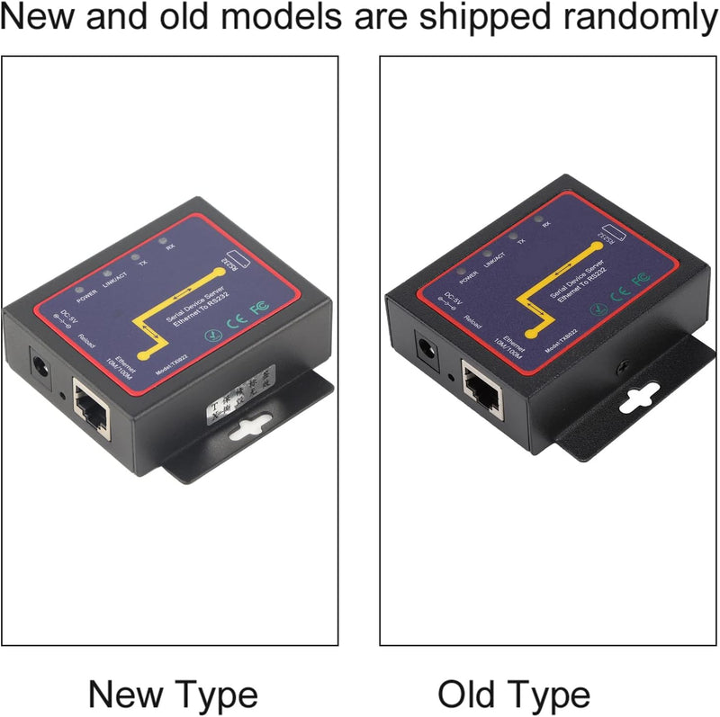 Lazmin 1 Port Ethernet RJ45 zu RS232 Konverter, RJ45 zu RS232 Single Serial Server Plug-In RS-232/48