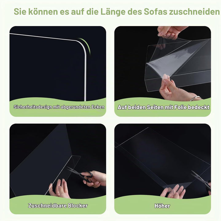 8 Stück Spielzeugblocker für Möbel - 40x20x5CM Couch Blocker, Kratzschutz Sofa Katze, Transparente M
